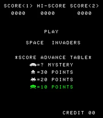 Space Invaders (Logitec) screen shot title